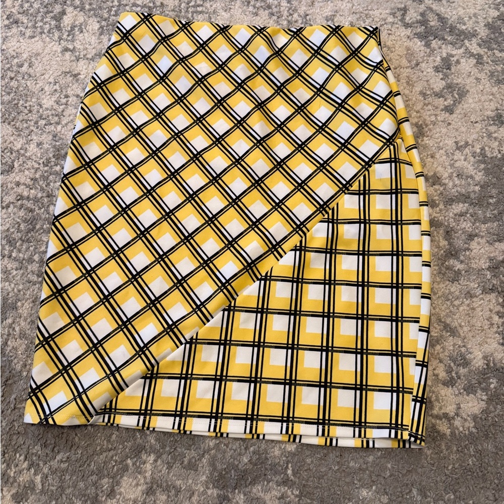 Yellow Plaid Women's Skirt